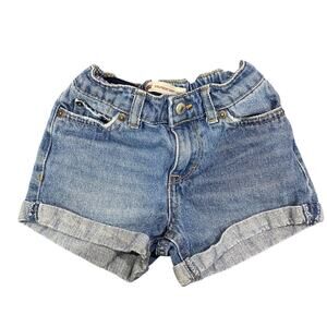 Levi's Girls GIrlfriend Shorty Shorts Medium Wash Sz 6 regular